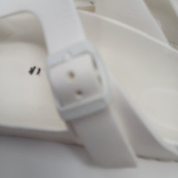 Birkenstock Gizeh white plastic sandals for women size USED US 7 EUR 38 - Picture 2 of 6